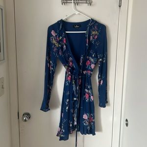 Blue Floral Lulu’s Wrap Dress